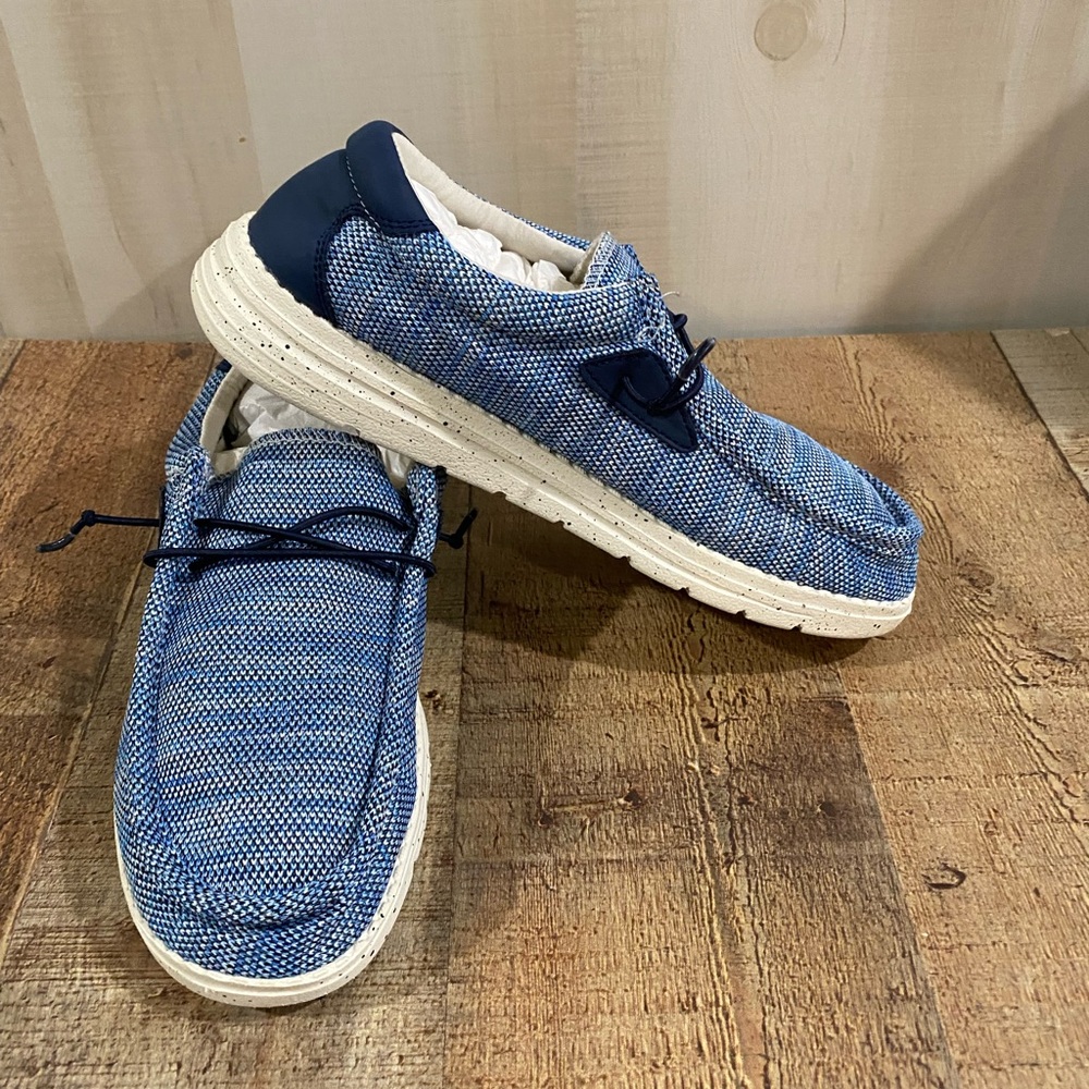 Bruno Marc Mens Blue Slip On Casual Lightweight Shoes Size 8